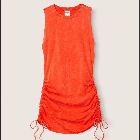 PINK
RUCHED SIDE TANK DRESS - Picture 1 of 4
